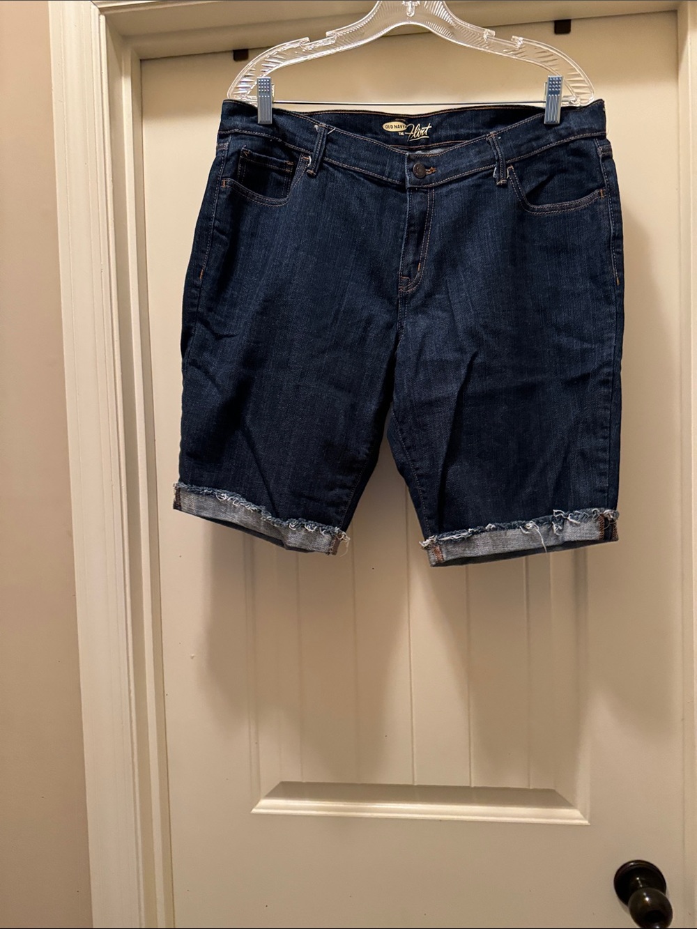 Old Navy Dark Blue Rolled-Hem Denim Shorts
